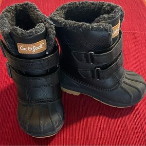 Cat & Jack Black Kids Snow Boots